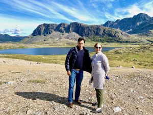 Dwayne Menezes and Alice Rogoff in Greenland